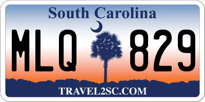 SC license plate MLQ829
