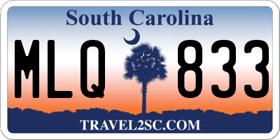 SC license plate MLQ833