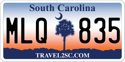 SC license plate MLQ835