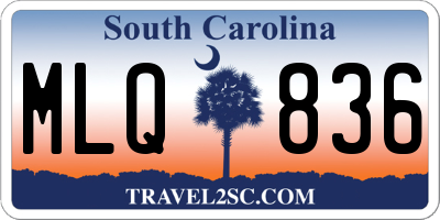 SC license plate MLQ836