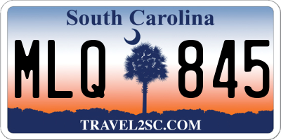 SC license plate MLQ845