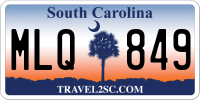 SC license plate MLQ849