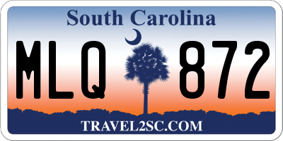 SC license plate MLQ872