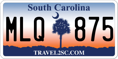 SC license plate MLQ875