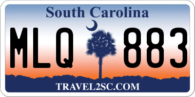 SC license plate MLQ883