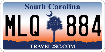 SC license plate MLQ884