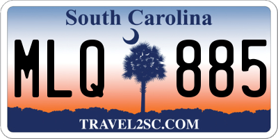 SC license plate MLQ885