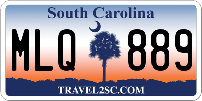 SC license plate MLQ889
