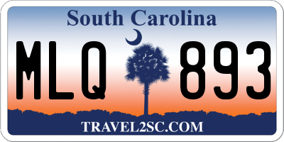SC license plate MLQ893