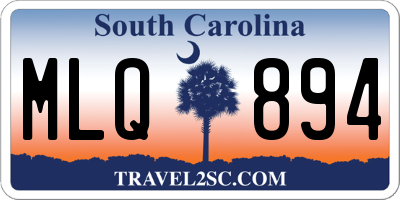 SC license plate MLQ894