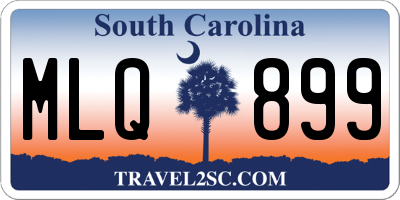 SC license plate MLQ899