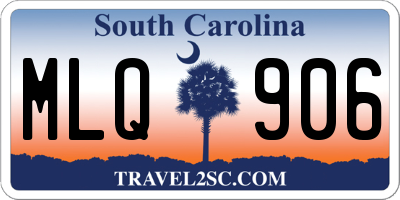 SC license plate MLQ906