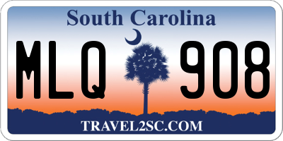 SC license plate MLQ908