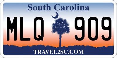 SC license plate MLQ909