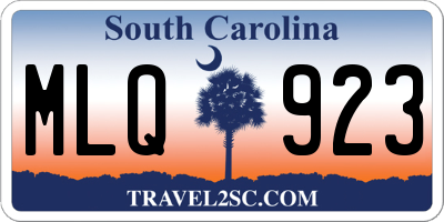 SC license plate MLQ923