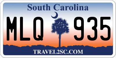 SC license plate MLQ935