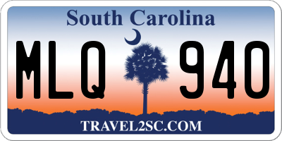 SC license plate MLQ940