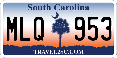 SC license plate MLQ953