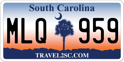 SC license plate MLQ959