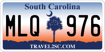 SC license plate MLQ976