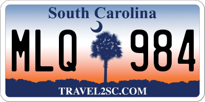 SC license plate MLQ984