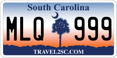 SC license plate MLQ999