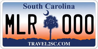 SC license plate MLR000