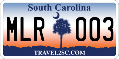 SC license plate MLR003