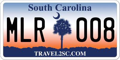 SC license plate MLR008