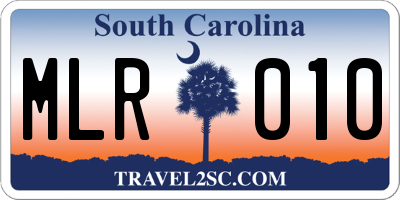 SC license plate MLR010