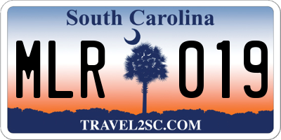 SC license plate MLR019