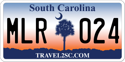SC license plate MLR024