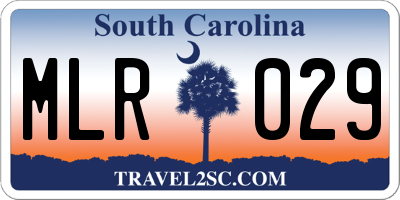 SC license plate MLR029