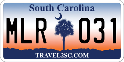 SC license plate MLR031