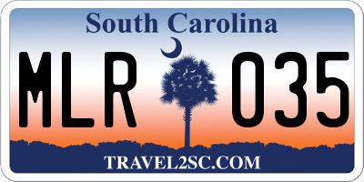 SC license plate MLR035