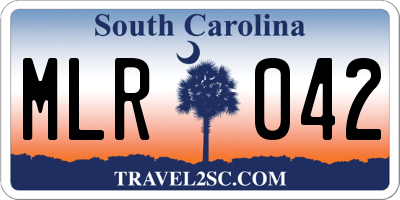 SC license plate MLR042