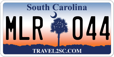 SC license plate MLR044