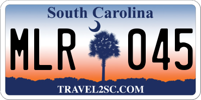 SC license plate MLR045
