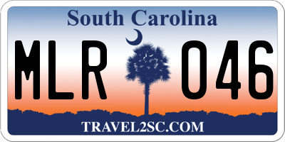 SC license plate MLR046