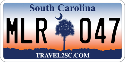 SC license plate MLR047