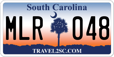 SC license plate MLR048