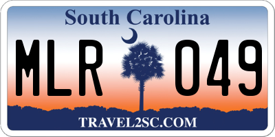 SC license plate MLR049