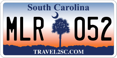 SC license plate MLR052