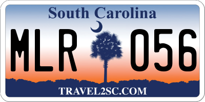 SC license plate MLR056