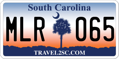 SC license plate MLR065