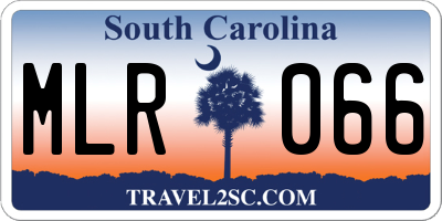 SC license plate MLR066