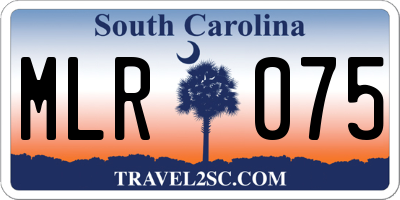 SC license plate MLR075