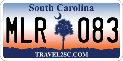 SC license plate MLR083