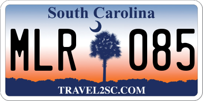 SC license plate MLR085