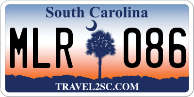 SC license plate MLR086